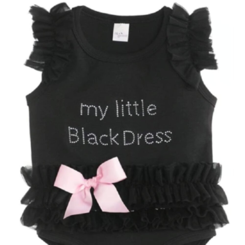 Baby Ganz infant girl 6–12 month my little black dress onesie - formal wear